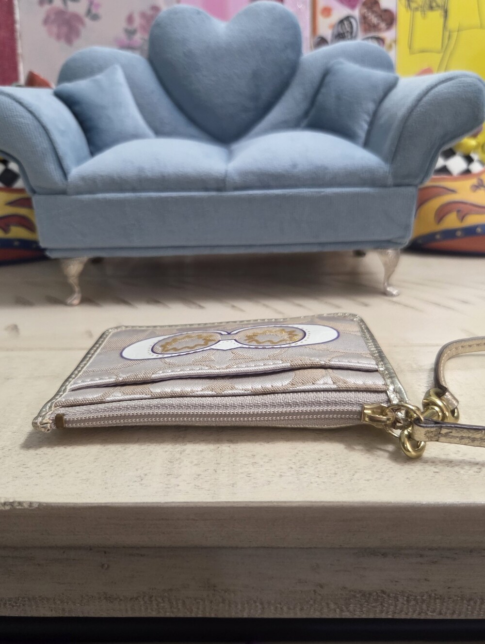 Coach Poppy Signature Mini Skinny ID Case Wristlet, NWT - Picture 8 of 10